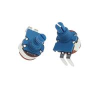 1 potentiomètre réglable simple 149 avec interrupteur rotatif 2 broches B500K B504, de gradation, pied courbé, longueur l'arbre 15 mm