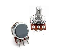 1 potentiomètre WH148 à liaison simple B1K 5K 10K 20K 50K 100K 103 104, longueur de la poignée 15 mm, résistance réglable(100K Ohm)
