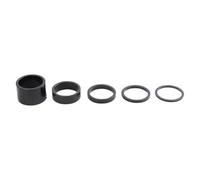 1 pouce 25,4 mm 20/10/5/3/2 mm casque de vélo pont Al fourche vélo étoile écrou supérieur couvercle réglable anti-poussière entretoise pour vélo(5pcs Black Spacer)