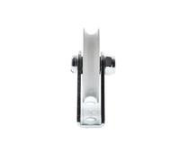 1 poulie de guidage mobile avec galet de roulement à gorge et support, câble en acier de 6 mm, 6 x 38
