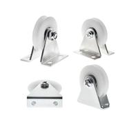 1 poulie de guidage mobile avec galet de roulement à gorge et support, câble en acier de 6 mm, 6 x 38(Only wheel)