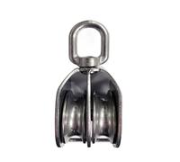 1 poulie double M15/M20/M25/M32/M50/M75/M100, en acier inoxydable 304, pivotante à 360°, for cordes à linge(M50)