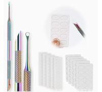 1 Poussoir En Acier Au Titane Coloré Et 100 Pièces De Papier De Verre, Ensemble D'Outils Professionnels Pour Nail Art, Gommage, Soins Professionnels En Salon Et Amélioration De L'Habitat.