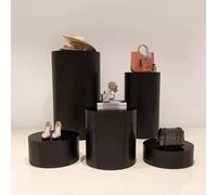 1 présentoir rond sur pied pour magasin de mariage, support cylindrique pour fête, rehausseurs pour mannequin/chaussures/sacs (30 x 70 cm) - Parfait pour les événements et les vitrines