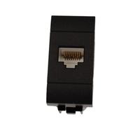 1 prise de données RJ45 CAT6, connecteur réseau LAN, compatible avec Bticino Living International, couleur noire, série MBL, 1 module