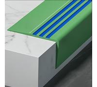 1 protection de bord d'escalier autocollante et antidérapante - Bordure en caoutchouc flexible for plus de sécurité et de traction(Green,L 21m)