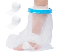 1 protection de la cheville et 2 bandages, couvre-pieds étanche pour la douche, couverture transparente, imperméable, réutilisable, protection imperméable, plâtre pour membres, pansement