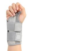 1 protège-Poignet réglable à Double Sangle avec Design Fin pour Gym,Course(Grey - Left Hand,M)