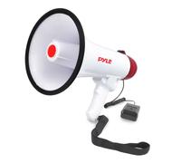1 PYLE PMP40 Mégaphone Blanc Et Rouge 40 Max Watts Jusqu'À 300 M Avec Sirène