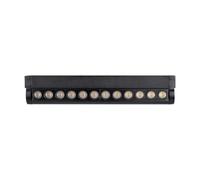 1 pz 12W LED Magnetic Linear Spotlight Slim Adjustable 6400K Black Body