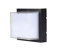 1 pz 12W LED Wall Light Black Square 4000K