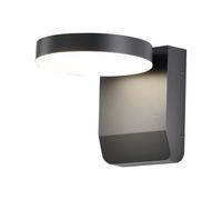 1 pz 17W LED Wall Light 4000K Black Body Round IP65