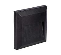 1 pz 2W LED Step Light Black Body Square 4000K