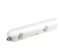 1 pz 48W LED Wp Lamp Fitting 150cm Samsung Chip & Em Kit Milky Cover+Ss Clips 40