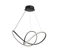 1 pz 49W LED Decorative Hanging Light 7020CM Black Body 3000K