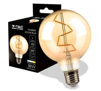 1 pz 4W G95 LED Filament Bulb Amber Glass 2200K E27