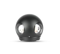 1 pz 4W LED Wall Light Black Body Round 3000K IP65