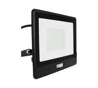 1 pz 50W LED PIR Sensor Floodlight Samsung Chip Black Body 6500K 1m Cable