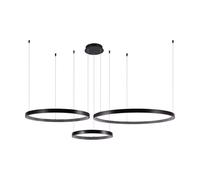 1 pz 57W LED Designer Hanging Lamp Crystal Black 3000K