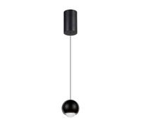 1 pz 5W LED Hanging Pendant Light Black Body 3000K