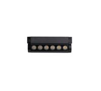 1 pz 5W LED Magnetic Linear Spotlight Slim Adjustable 3000K Black Body