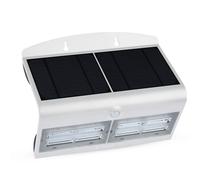 1 pz 6.8W LED Solar Wall Light 4000K+4000K White+Black Body