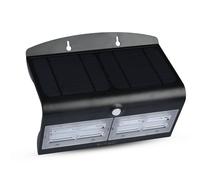 1 pz 7W LED Solar Wall Light 4000K+4000K Black+Black Body