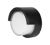 1 pz 7W LED Wall Light Sami Frame Black Round 3000K