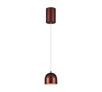 1 pz 8.5W LED Hanging Lamp Φ100 Brown Body 3000K