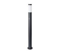 1 pz E27 Bollard Lamp 110cm with PIR Sensor Stainless Steel Body Black IP44