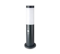 1 pz E27 Bollard Lamp 45cm PIR Sensor with Stainless Steel Body Grey IP44