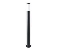 1 pz E27 Bollard Lamp 80cm with Sensor Stainless Steel Body Black IP44