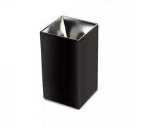 1 pz GU10 Fitting Square Black + Chrome