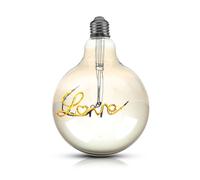 1 pz LED Bulb 5W E27 Filament G125 Amber Glass 2200K Love
