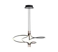 1 pz LED Designer Pendant Lampholder Plated Gold + Black Body