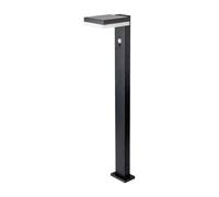 1 pz Piantana Solare LED da Giardino Quadrata con Sensore PIR 5.5W Corpo Nero 15