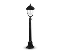 1 pz Pole Lamp with Clear Pc Cover Black