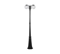 1 pz Stand Lamp 2E27 Matt Black Opal Plastic C Ball