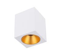 1 pz Surface Mounted GU10 Fitting Square White
