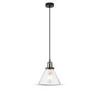 1 pz Vintage Glass Pendant Light Transparent D:180mm