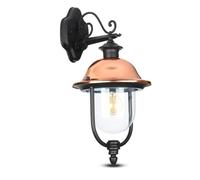 1 pz Wall Lamp E27 with Clear Pc Cover Down