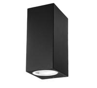 1 pz Wall Sleek Fitting GU10 Aluminium Body Square Black 2 Way IP44