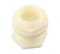 1 raccord de cloison de 1,27 cm à 2,5 cm pour connecteur de réservoir d'eau de pluie avec joint adaptateur ABS pour utilisation en extérieur de bassin de jardin (2,5 cm)