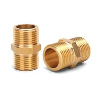 1 raccord hexagonal en laiton pour raccord de raccord rapide 1/8 1/4 3/8 1/2 3/4 1 mâle à filetage mâle pour eau, huile, gaz (WS-3)