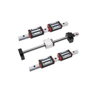 1 rail de guidage linéaire carré CNC modul, 2 jeux de glissières HGR20 + HGH20CA + vis à billes SFU1605 usinée avec BK12BF12 + support d'écrou + accouplement(HGW20CC,HR20-300 1605-300)