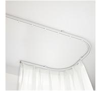 1 rail en alliage d'aluminium flexible, capacité de 20 kg par rouleau, idéal pour les séparateurs de pièce et douche d'une longueur de 5 m.