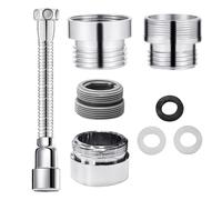 1 rallonge de robinet et 2 adaptateurs de robinet, accessoires d'extension de robinet, outil pour nettoyer les coins morts, extension de robinet de cuisine, convient pour la cuisine, la salle de bain,