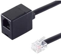 1 rallonge téléphonique RJ11 de 10 m, avec fiche Western 6/4 et prise Western 6/4.