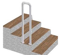 1 rampe d'escalier antidérapante en fer forgé en forme de U pour intérieur et extérieur, pour porche et terrasse, 45 cm