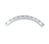 1 rapporteur gradué demi-cercle avec cadran d'identification gradué 60 mm 80 mm 120 m 240 mm 180 degrés (240 x 200 x 2 mm)